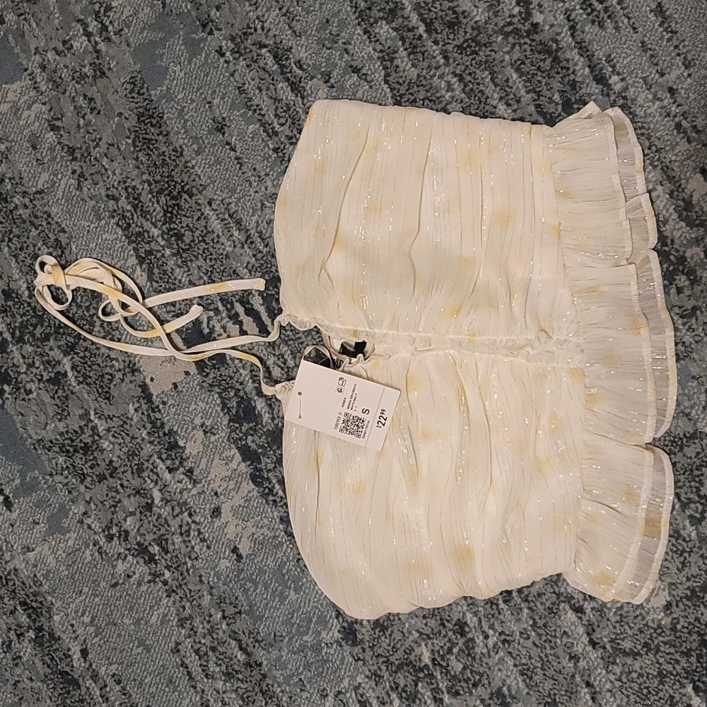 Small woven crop top